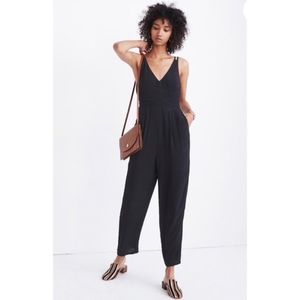 Madewell Black V-Neck Jumpsuit